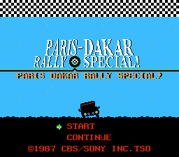Paris-Dakar Rally Special (english translation) Title Screen